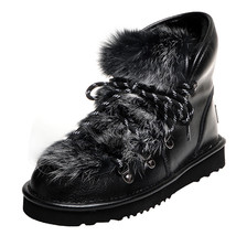 Winter Warm Female Big Size Snow Boots Casual Office Flats Platform Boots Genuin - £115.11 GBP