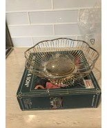 New Vtg Wm. Rogers Silver Plated  Scallop Retro  Wire Fruit Bowl Basket ... - £11.68 GBP