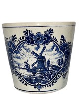 Vintage Delft Blauw Pottery Planter Pot Vase Hand Painted In Holland Pottery - £16.48 GBP