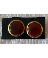 VTG, vintage clip earrings, vintage brincos de mola, clip earrings, acrí... - $16.25 CAD