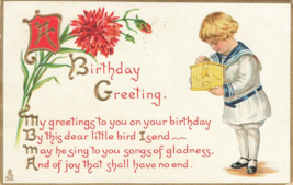 Postcard Raphael Tuck And Sons Birthdy Greetings NO.193 Posted 1913 Nh B11 - £7.20 GBP
