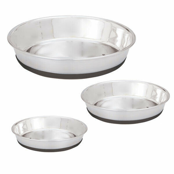 Heavy Weight Puppy Pan Feeders Shallow Pet Dish Short Snout Breeds Rubbe... - $8.80+