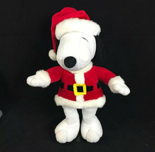 Hallmark Christmas Snoopy Dog Plush Peanuts Santa Costume Stuffed Animal 15&quot; - £13.49 GBP
