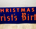 Vintage Christmas Is Christ&#39;s Birthday Bumper Sticker Unused See Pictures - £15.14 GBP