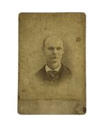 1880s Cabinet Card Photo Man Mustache Victorian Era Antique Portrait - $14.25