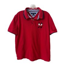 Tommy Hilfiger Men’s Red Polo Shirt Large Custom Fit Embroidered H Logo - $21.60