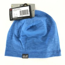 Jack Wolfskin Kids Travel Beanie Hat Anti Bacterial Prevents Odor Blue S - £5.42 GBP