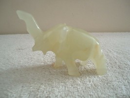 Vintage Quartz ? Hand Carved Elephant Figurine &quot; Beautiful Collectible Item &quot; - £14.81 GBP