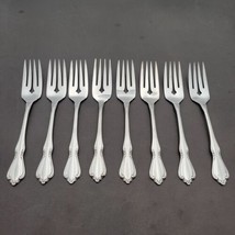 Set of 8 Oneida Oneidacraft Deluxe CHATEAU Stainless Flatware Salad Fork - £20.14 GBP