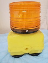 Vintage Federal Signal BPL26ST Battery Powered Strobe Warning Light Amber - £11.87 GBP