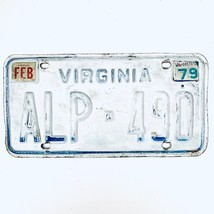 1979 United States Virginia Base Passenger License Plate ALP-490 - $225.96 MXN