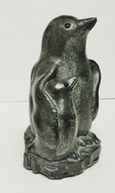 The Wolf Sculptures Original Signed Art Dated Penguins Canada 6&quot;Tx3 3/4&quot; - £55.09 GBP