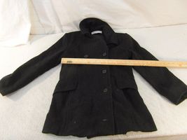 Adult Women's Jones New York Black 4 Winter Peacoat 3 Button 34026 - $17.12