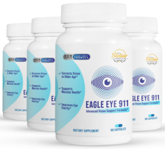 4 Pack Eagle Eye 911, advanced vision support formula-60 Capsules x4 - £99.06 GBP