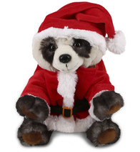 Squat Panda Bear Stuffed Animal Plush Dress Up Santa Claus, 10 Inches - £33.77 GBP