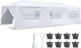 SereneLife SLTET30 Party Commercial Instant Shelter with 4, White - £207.78 GBP
