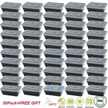 50 Pack Meal Prep Containers Food Storage 1 Compartment Reusable Microwa... - $54.99