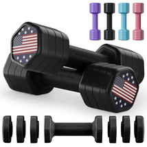 Adjustable Dumbbell Set of 2, 4 in 1 Hand Weights for Women at Home, 5 l... - £95.86 GBP