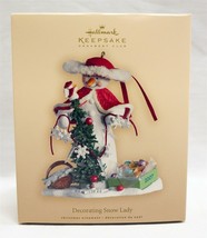VINTAGE 2007 Hallmark Keepsake Christmas Ornament Decorating Snow Lady - £27.60 GBP