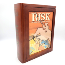 RISK Book Shelf Edition Vintage Board Game Library Wood Box Collection 2005 - $461.44 MXN
