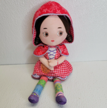Zapf Creations MOOSHKA Plush Girl Doll Little Red Riding Hood Brunette Pink - £8.50 GBP