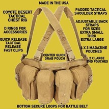 COYOTE DESERT LOAD CARRYING EQUIPMENT COMBAT TACTICAL POUCH CHEST RIG SM... - £47.33 GBP