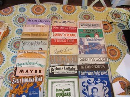 23 Pcs Vintage Piano Sheet Music Romance Musicals 1910-1950&#39;s Cover Photos - £14.99 GBP