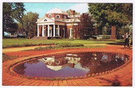 Virginia Postcard Charlottesville Monticello Home Of Thomas Jefferson - £2.30 GBP