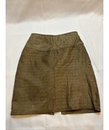 Vtg Winlit Genuine Leather Brown/Beige Crocodile Pattern Skirt Size 3/4 ... - £14.98 GBP