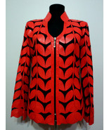 Red Woman Leather Coat Women Jacket Zipper Short Light V Collar All Size... - £176.52 GBP