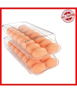 BPA-Free Clear Egg Holder - Automatic Rolling Dispenser for Refrigerator... - $835.85 MXN