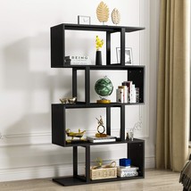 Black, Yitahome 5-Tier Bookshelf, S-Shaped Z-Shelf Bookshelves And Bookcase, - £89.43 GBP