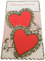 Buzza Cardozo Vintage Valentine Card From Both of Us Angels Soft Fuzzy H... - $9.99