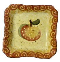 Set of 4 Ceramic Oil Dipping Dishes  Oranges and Pears Fruit Motif Swirl Design - £12.54 GBP