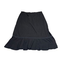 Sag Harbor A-Line Skirt Women&#39;s Size 18 Black 100% Polyester Lined Ruffl... - $23.21