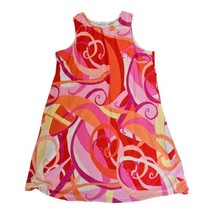 London Times Petites Psychedelic A-Line Dress Women&#39;s 16P Red Pink Orange $120 - £30.81 GBP