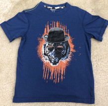 Boys&#39; Mossimo Supply Co. Blue Tiger W/ Hat &amp; Sunglasses Tee T-Shirt Sz XS 4/5 - £7.01 GBP