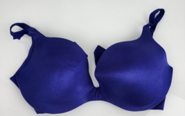 Victoria’s Secret Push-Up Bra Blue Satin Smooth T Shirt Underwire Cheeta... - $19.79