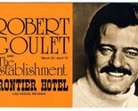 Robert Goulet &amp; The Establishment Postcard Frontier Hotel Las Vegas Neva... - $11.88