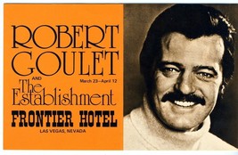 Robert Goulet &amp; The Establishment Postcard Frontier Hotel Las Vegas Nevada 1970 - £9.34 GBP