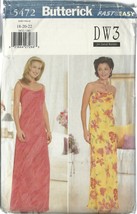 Butterick Sewing Pattern 5472 Misses Womens Dress Evening Gown Size 18 20 22 New - £8.01 GBP