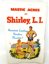Mastic Acres Shirley Long Island New York Brochure 70+ yr Old Maps Foldout Large - £34.02 GBP