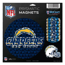 San Diego Chargers Magnets 11x11 Die Cut Prismatic Set of 3 - €34,56 EUR
