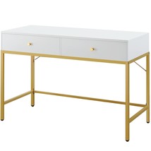 Vanity Desk With Drawers, 47 Inch Computer Desk, Modern Simple Home Office Desks - £129.08 GBP