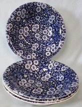 Crownford China Staffordshire Calico Blue Cereal Bowl 6 1/4&quot;, set of 4 - £39.50 GBP