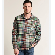 Tommy Bahama Fore Shore Flannel Shirt L Plaid Long Sleeve Button Up Casu... - £35.06 GBP