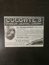 Vintage 1909 Colgate Ribbon Dental Cream New York Original Ad - $6.64