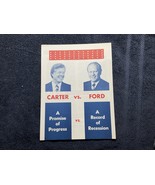 1976 Carter Mondale Carter vs Ford Prez Campaign Brochure Endorsed by AF... - $235.65 MXN