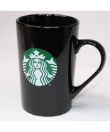 Starbucks 11 oz Tall Black Coffee Mug With Green Mermaid Logo Tea Cup 2020 - $11.60