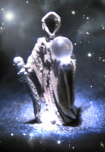 HAUNTED FIGURINE GRIM REAPER AND CHARGING BOX HALLOWEEN MAGICK HIGHEST L... - $666.73 CAD